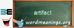 WordMeaning blackboard for artifact